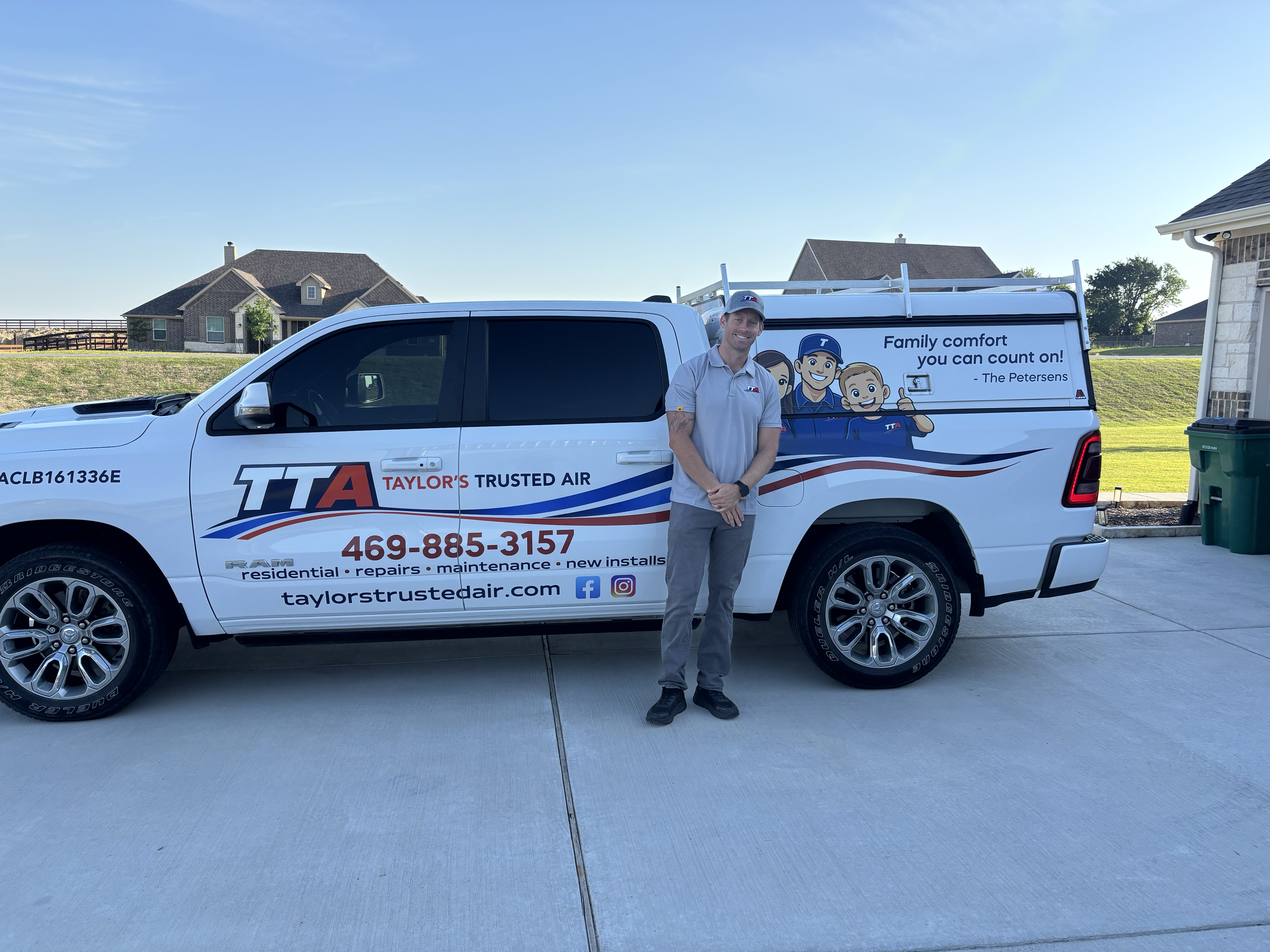 Taylor with the TTA service truck